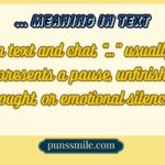 ... meaning in text
