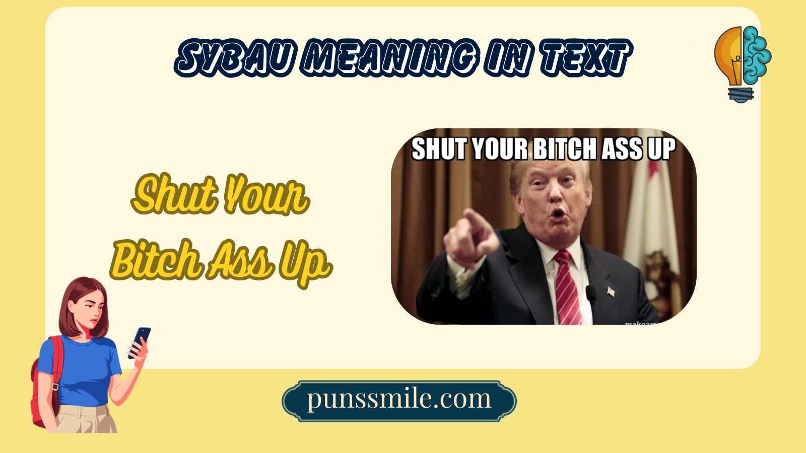 sybau meaning in text