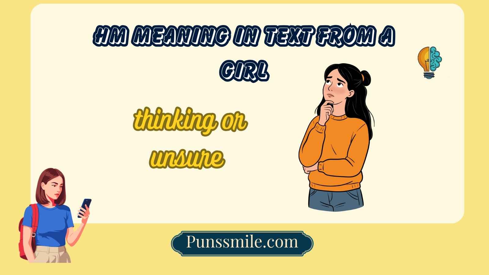 hm meaning in text from a girl