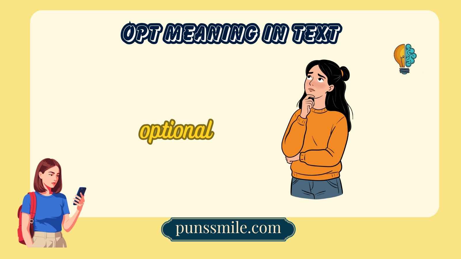 opt meaning in text