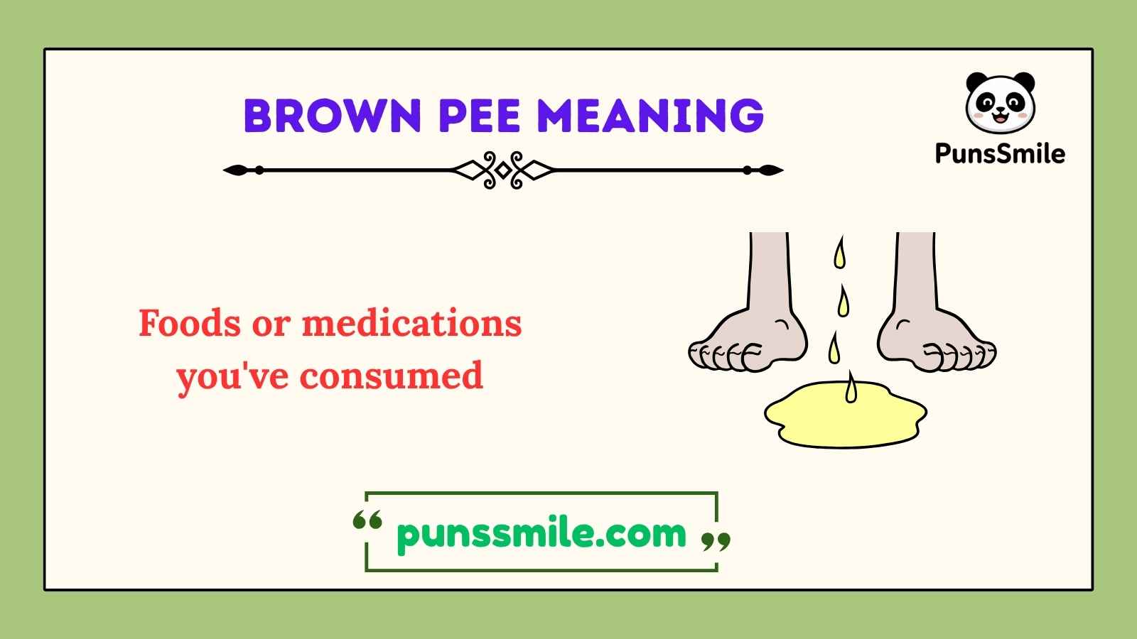 brown pee meaning
