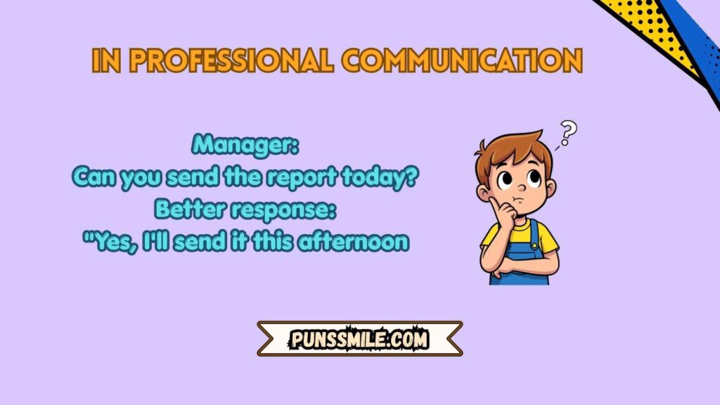 In professional communication