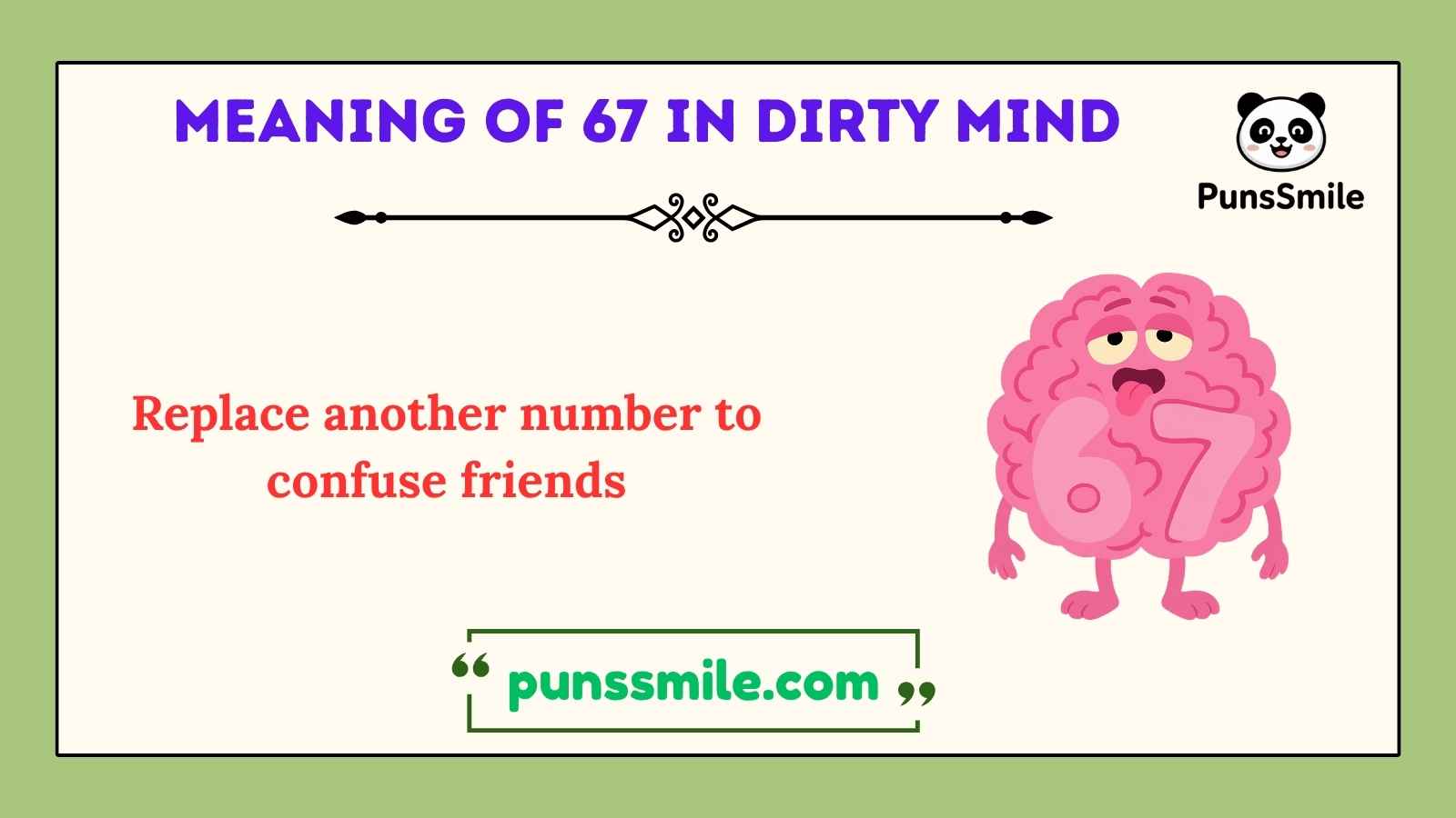 meaning of 67 in dirty mind