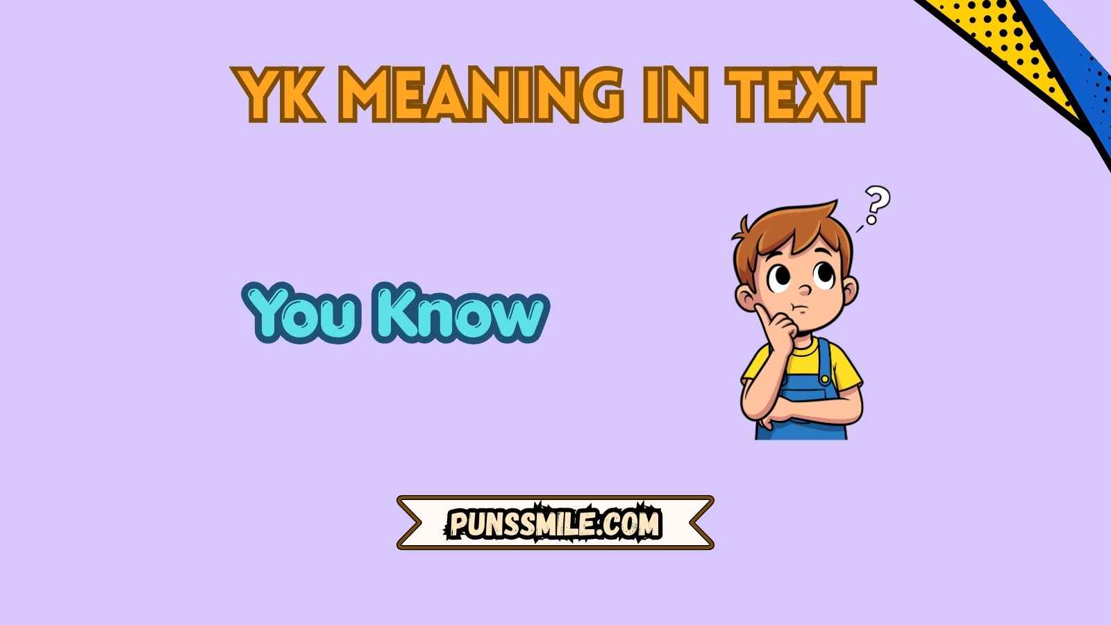 yk meaning in text