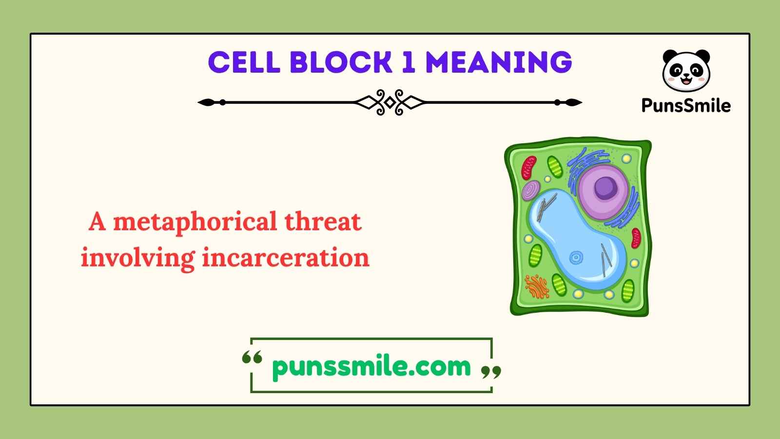 cell block 1 meaning